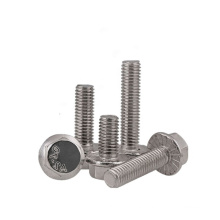 Full Thread Grade Nut 304 316 Stainless Steel Din 6921 12 Point Bolt Hex Flange Bolts